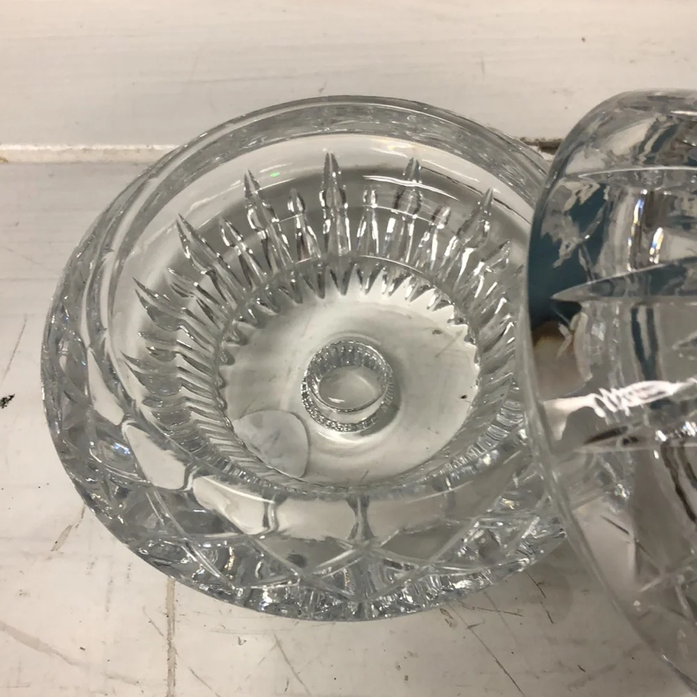 Pair of PRINCESS HOUSE LEAD CRYSTAL HIGHLIGHTS VOTIVE‎ CANDLE HOLDERS 2